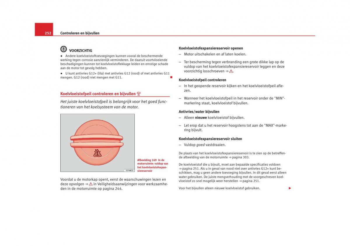 Seat Altea instruktieboek / page 254