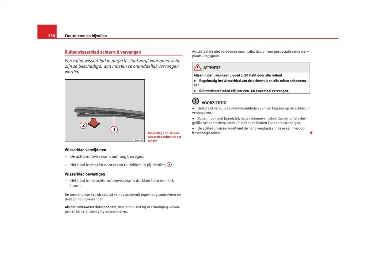 Seat Altea instruktieboek / page 258