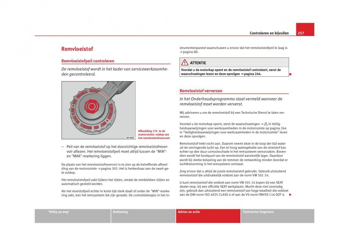 Seat Altea instruktieboek / page 259