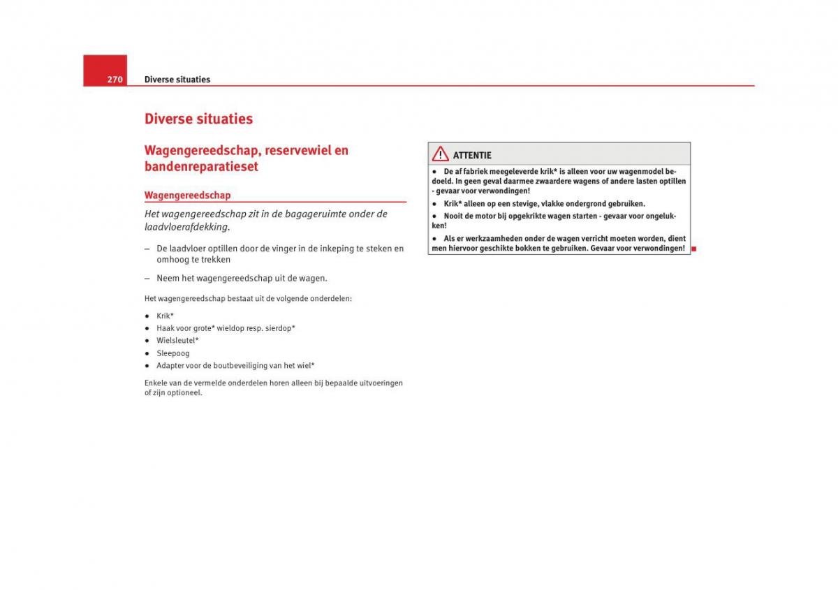 Seat Altea instruktieboek / page 272