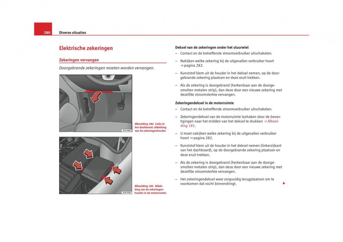 Seat Altea instruktieboek / page 282