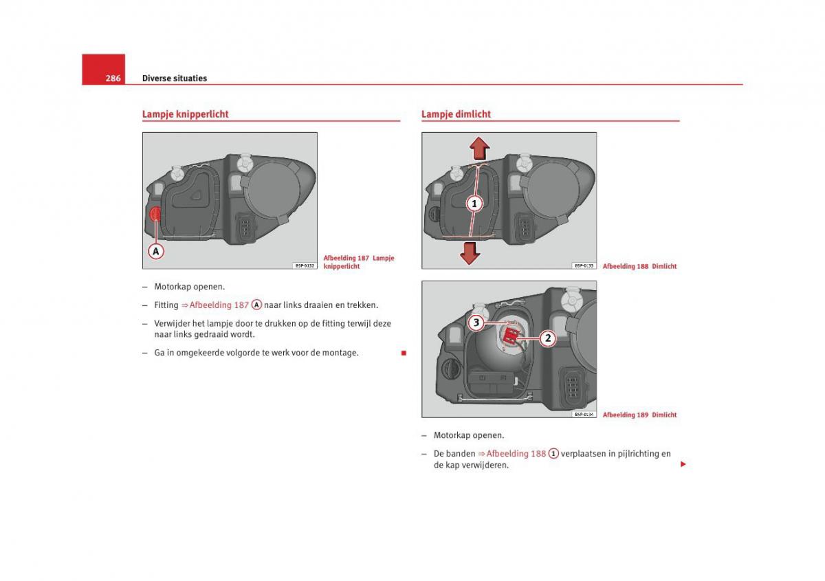 Seat Altea instruktieboek / page 288