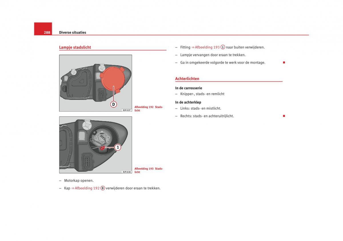 Seat Altea instruktieboek / page 290