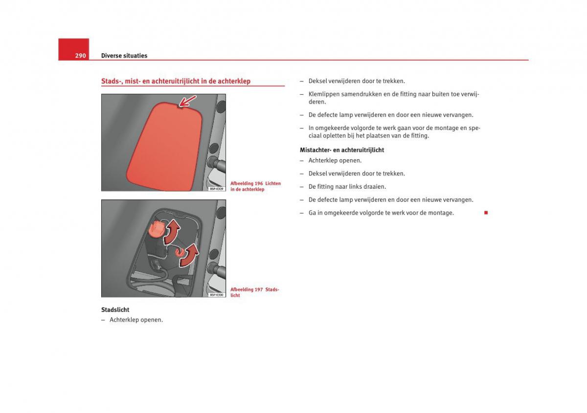 Seat Altea instruktieboek / page 292