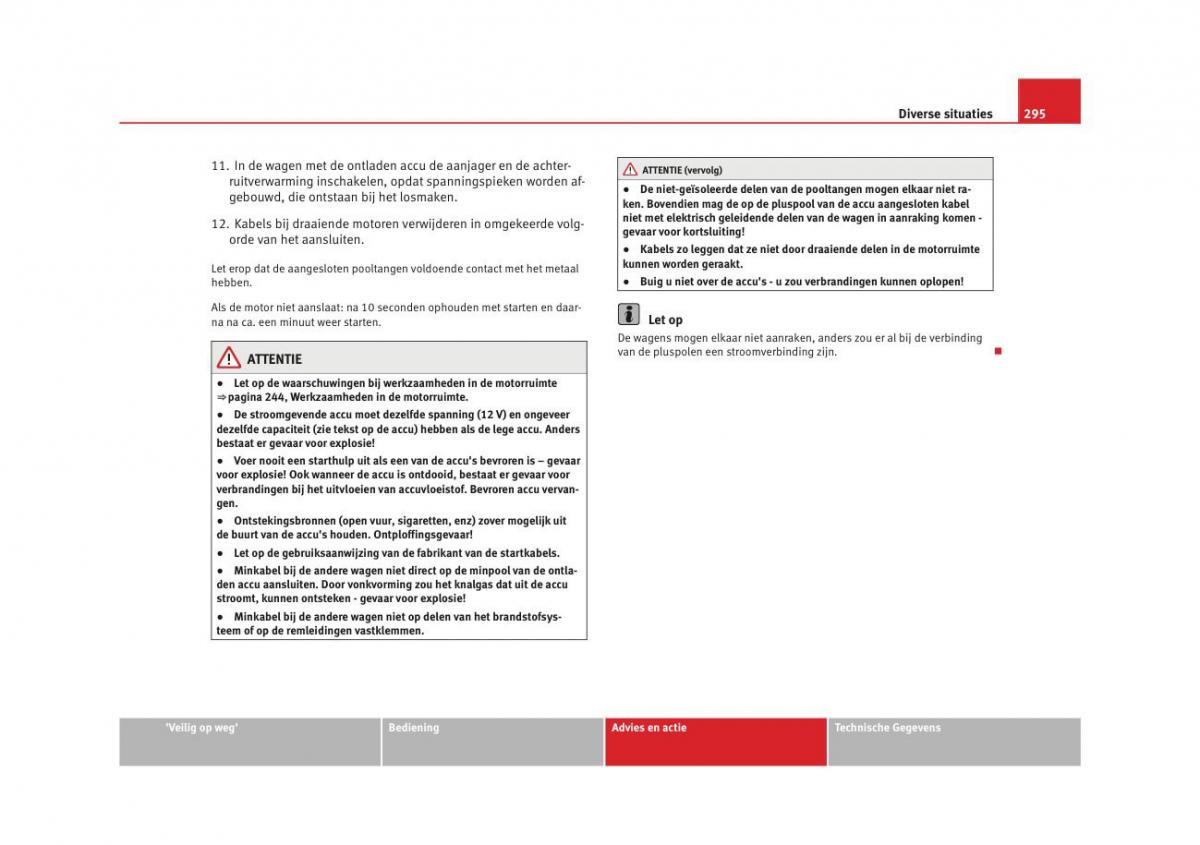 Seat Altea instruktieboek / page 297