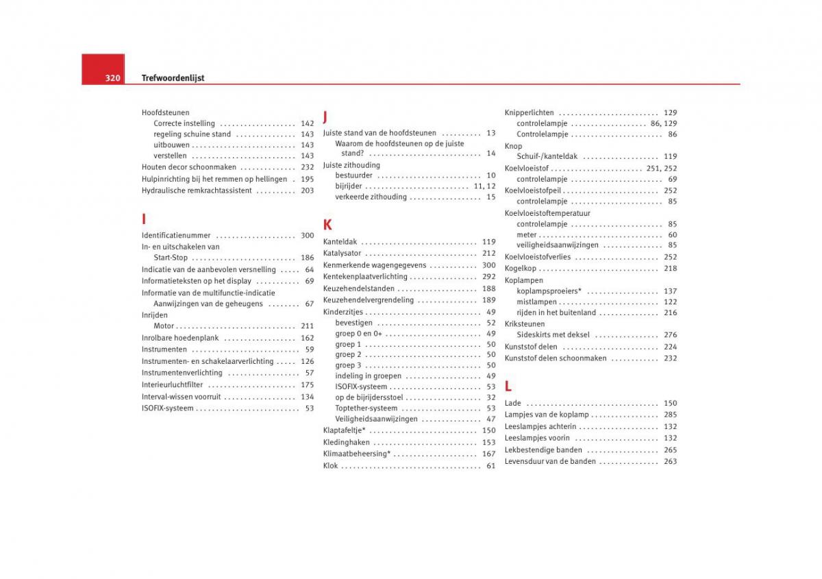 Seat Altea instruktieboek / page 322