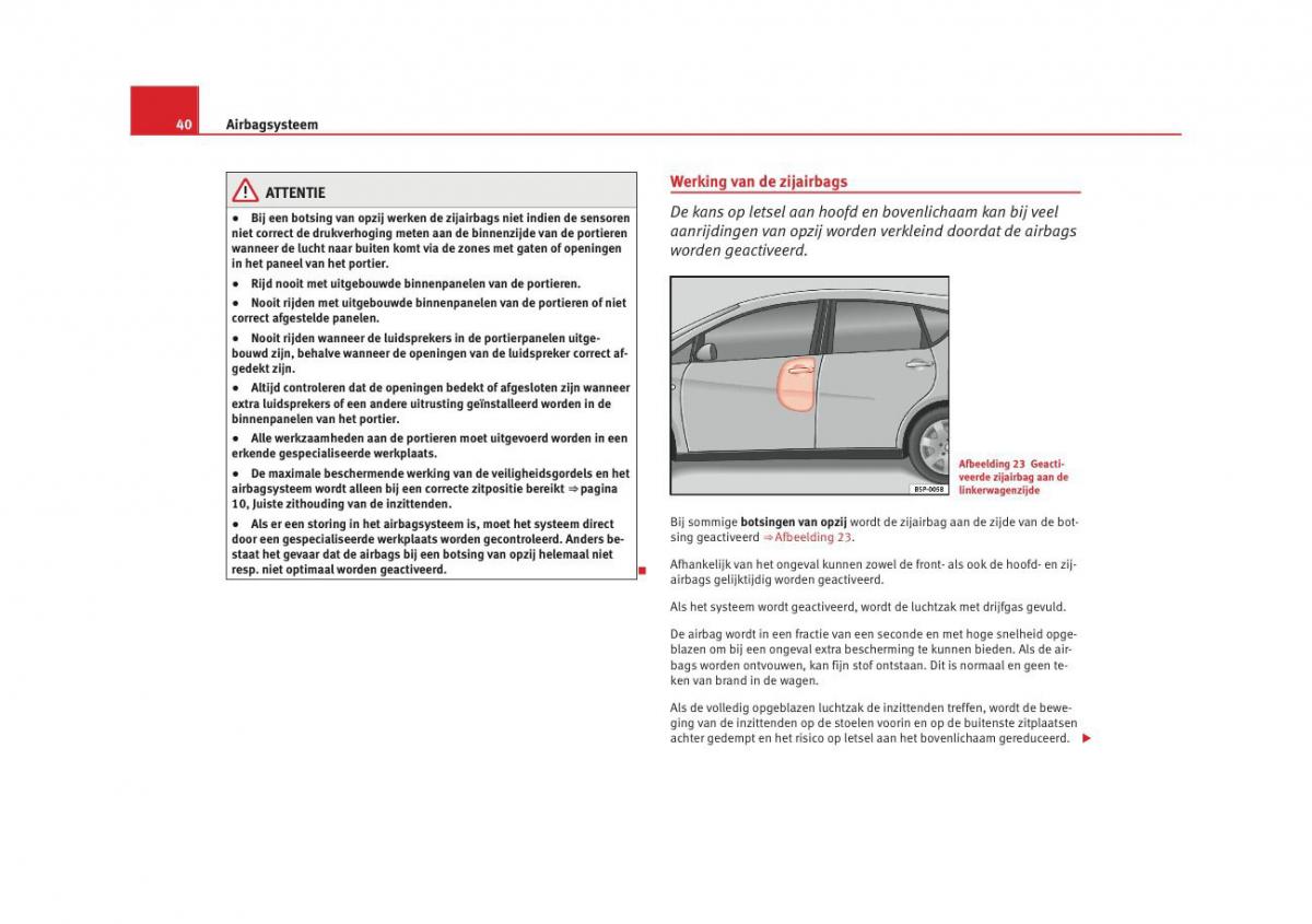 Seat Altea instruktieboek / page 42