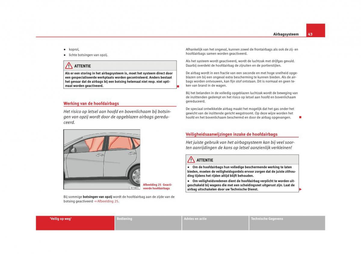 Seat Altea instruktieboek / page 45