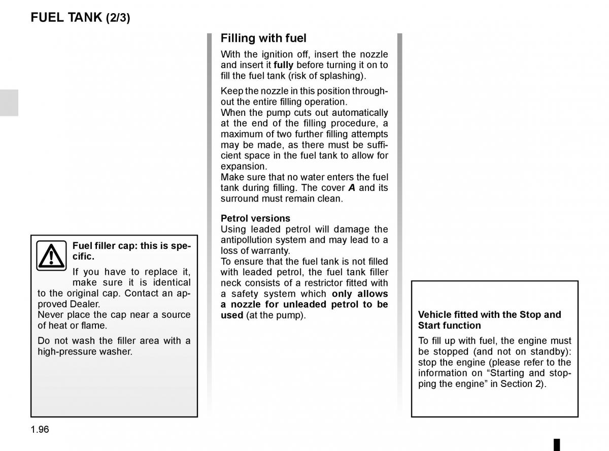 Renault Kadjar owners manual / page 102