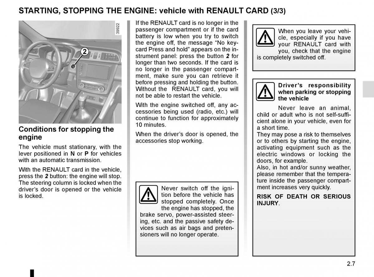 Renault Kadjar owners manual / page 111