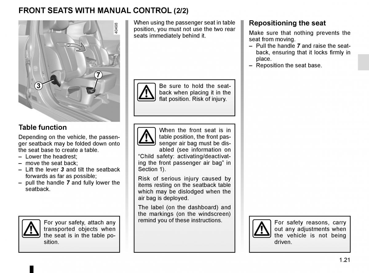 Renault Kadjar owners manual / page 27