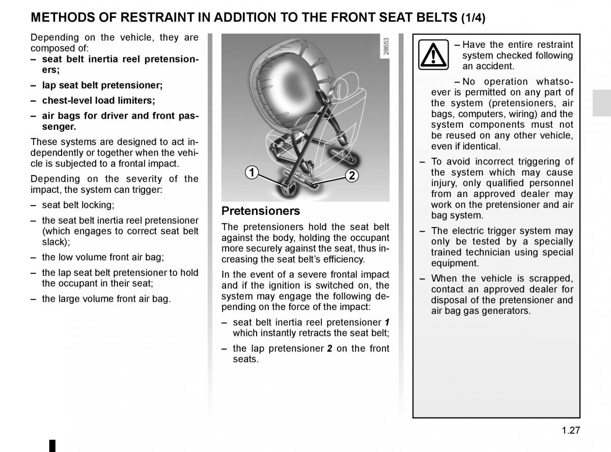 Renault Kadjar owners manual / page 33