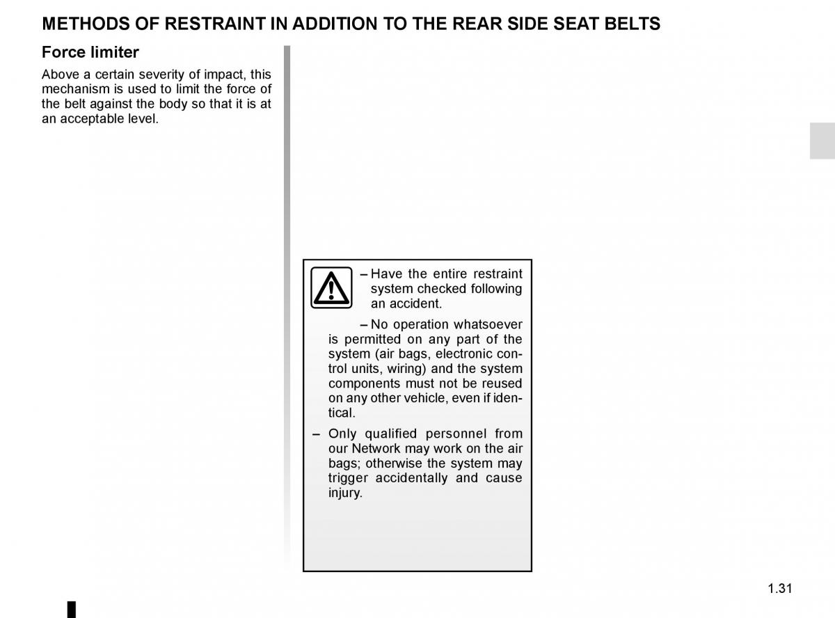 Renault Kadjar owners manual / page 37