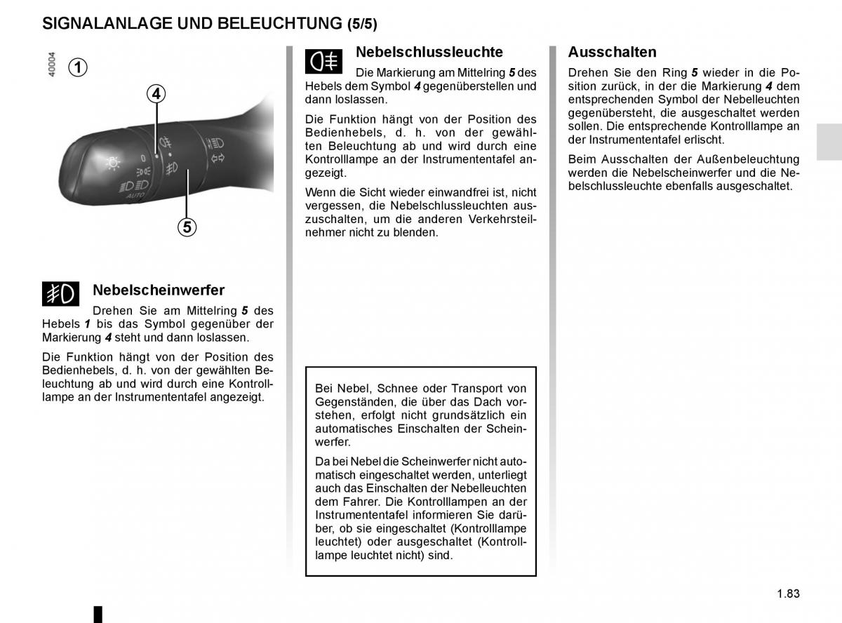 Renault Kadjar owners manual Handbuch / page 89