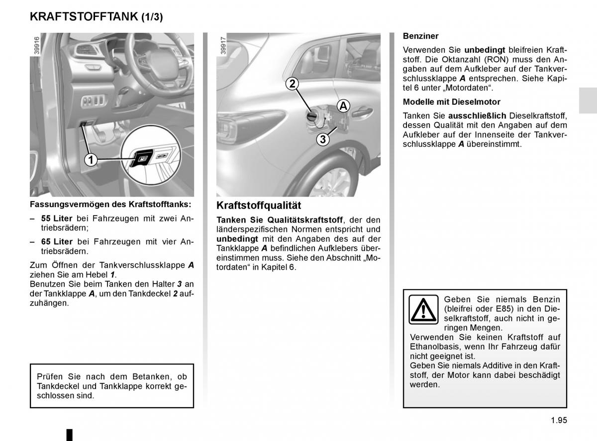 Renault Kadjar owners manual Handbuch / page 101