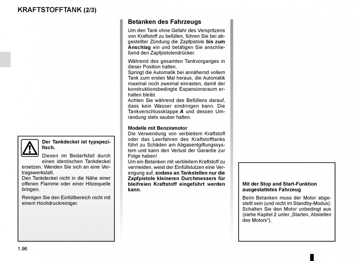 Renault Kadjar owners manual Handbuch / page 102