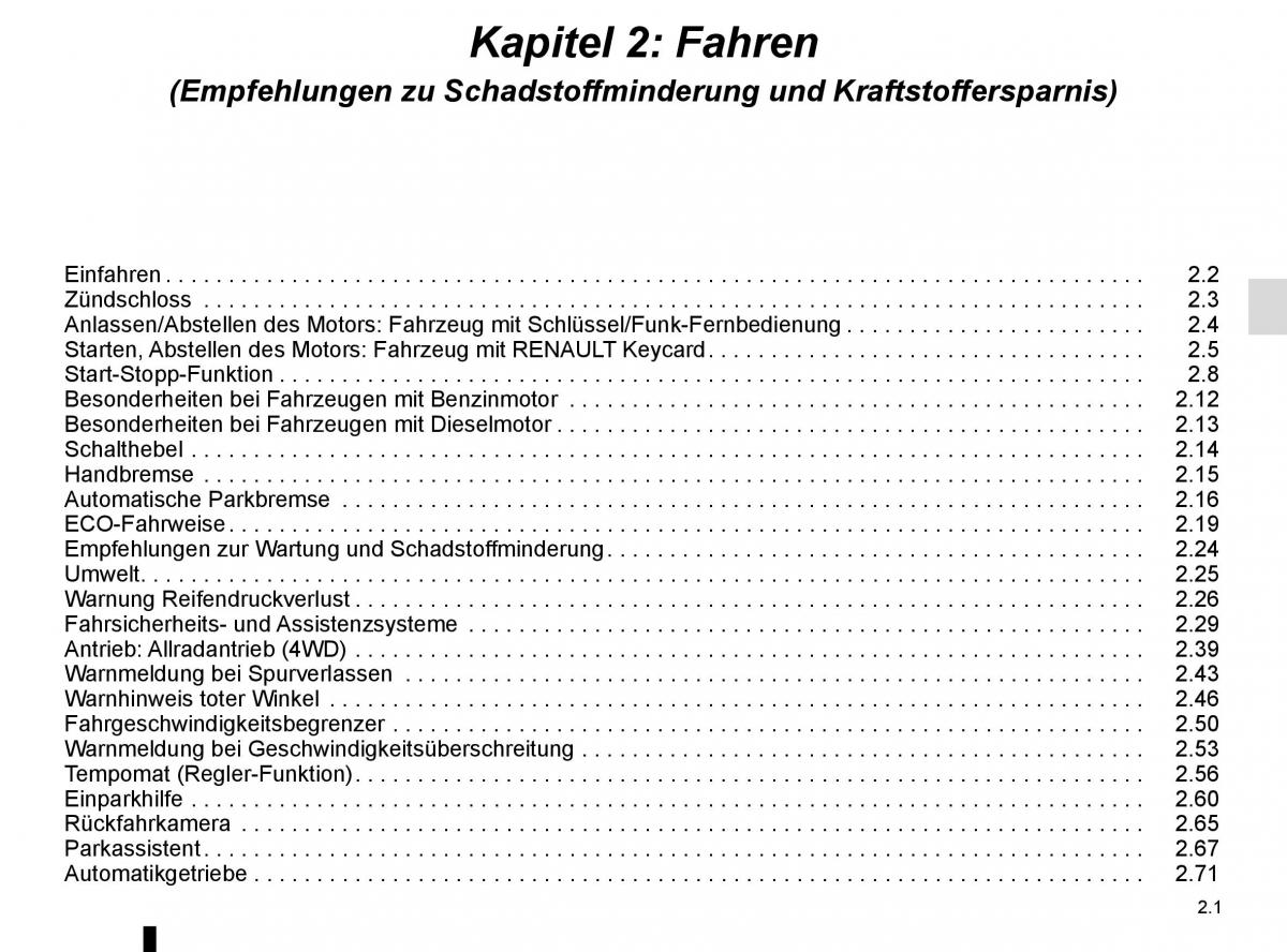 Renault Kadjar owners manual Handbuch / page 105