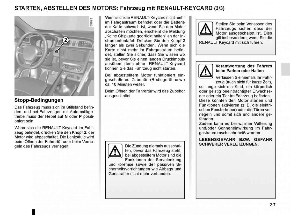 Renault Kadjar owners manual Handbuch / page 111