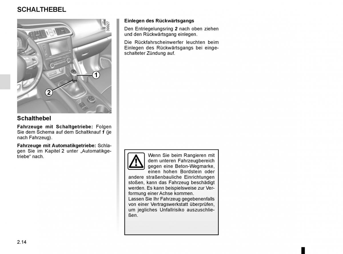 Renault Kadjar owners manual Handbuch / page 118