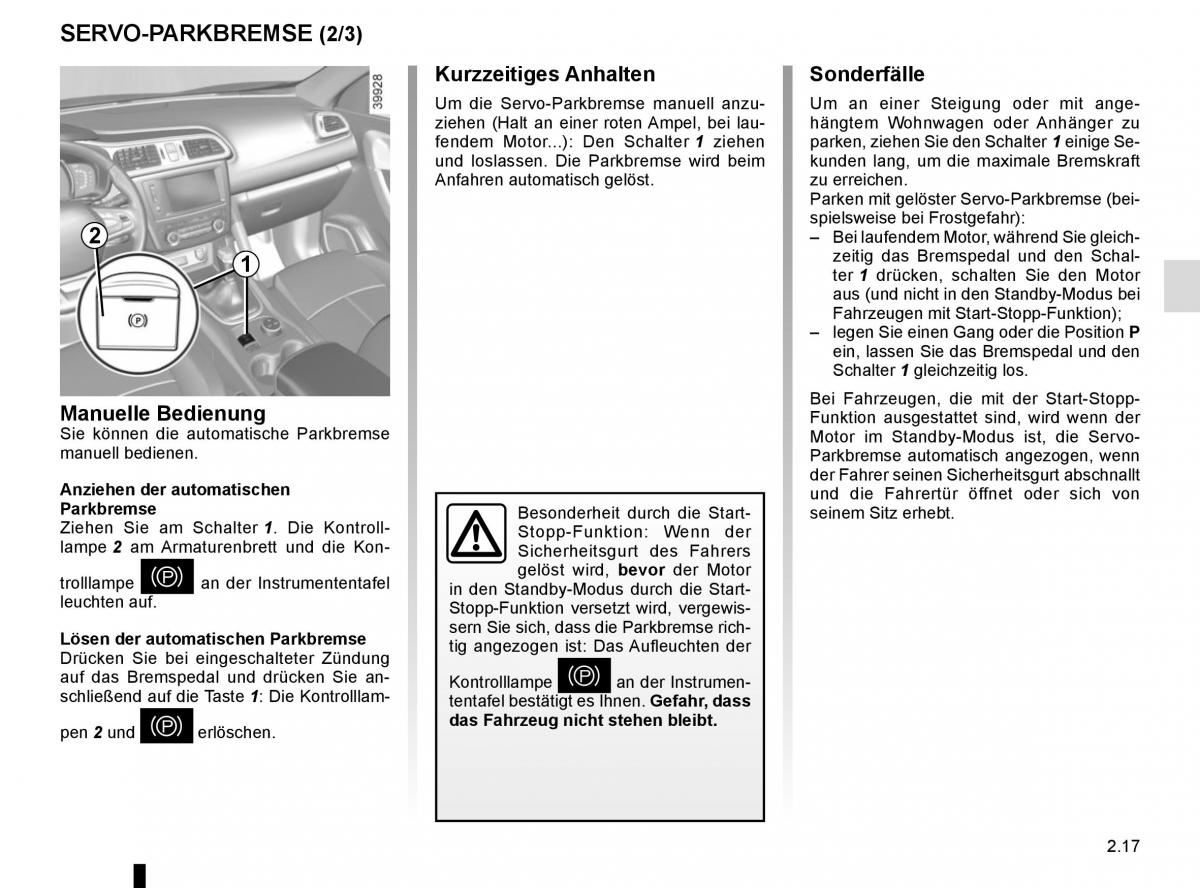 Renault Kadjar owners manual Handbuch / page 121