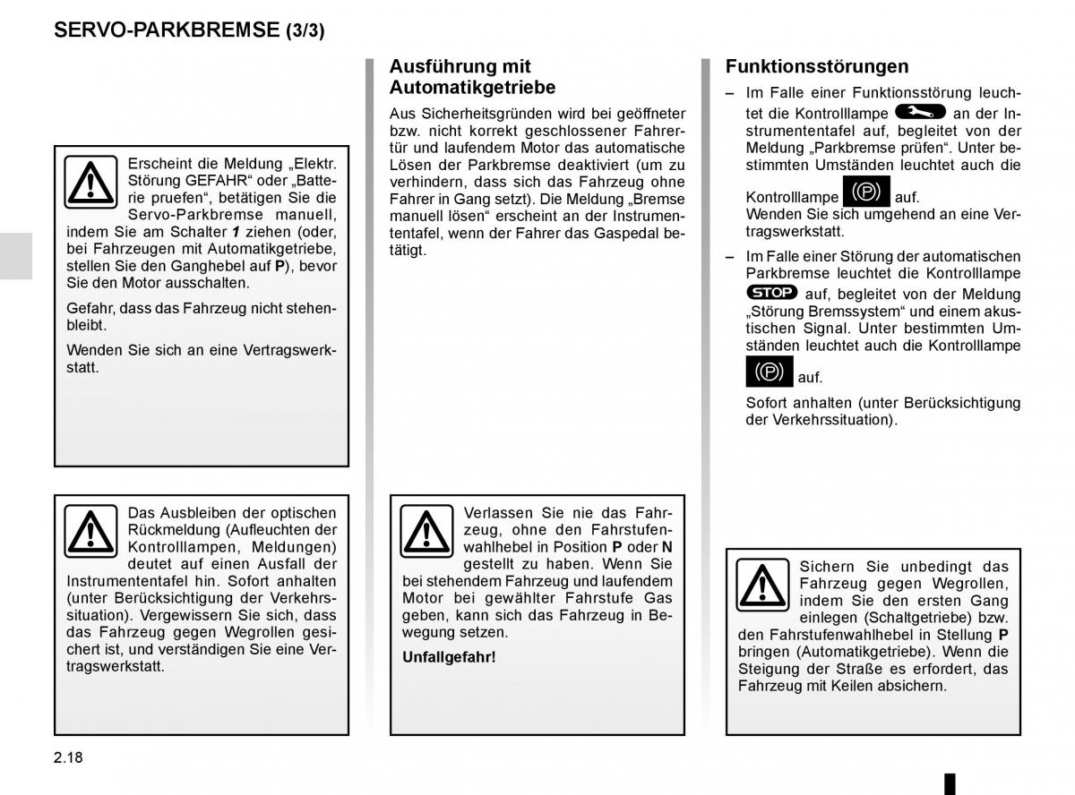 Renault Kadjar owners manual Handbuch / page 122