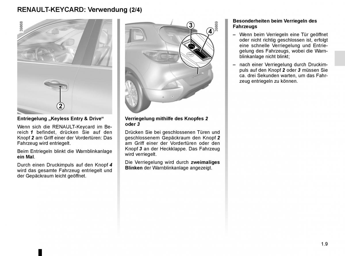 Renault Kadjar owners manual Handbuch / page 15