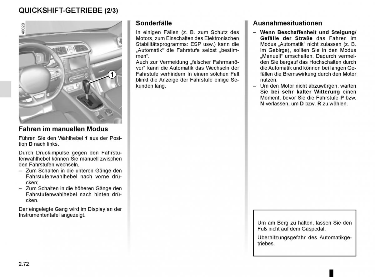 Renault Kadjar owners manual Handbuch / page 176