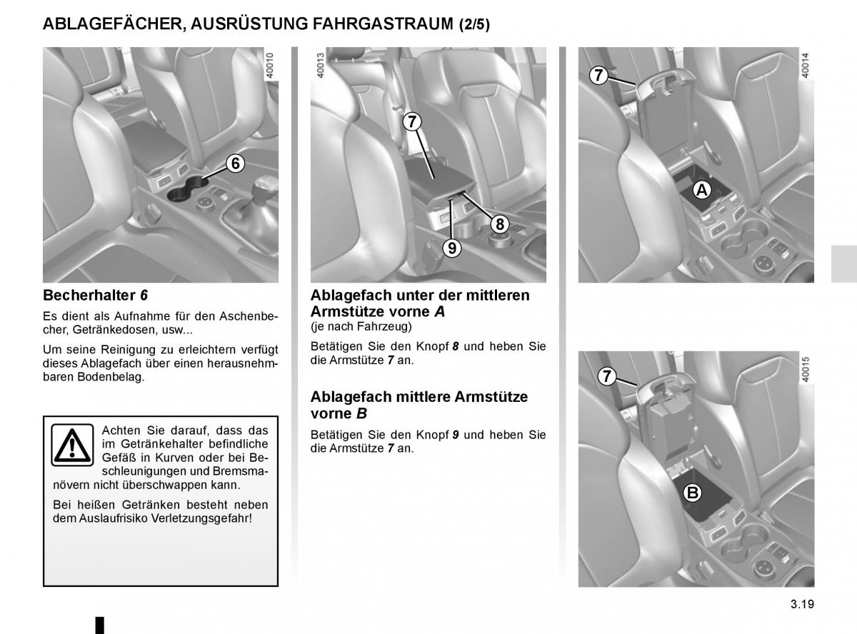 Renault Kadjar owners manual Handbuch / page 197