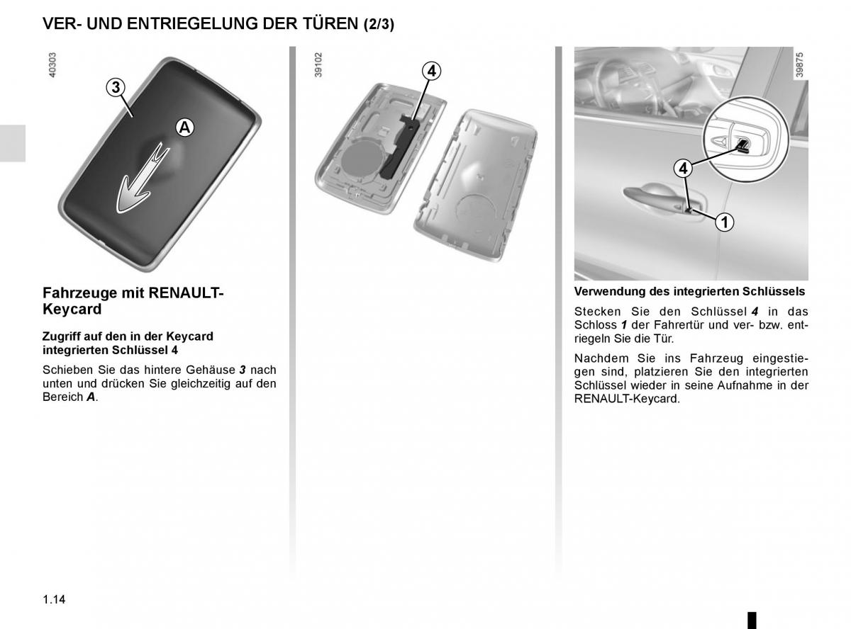 Renault Kadjar owners manual Handbuch / page 20