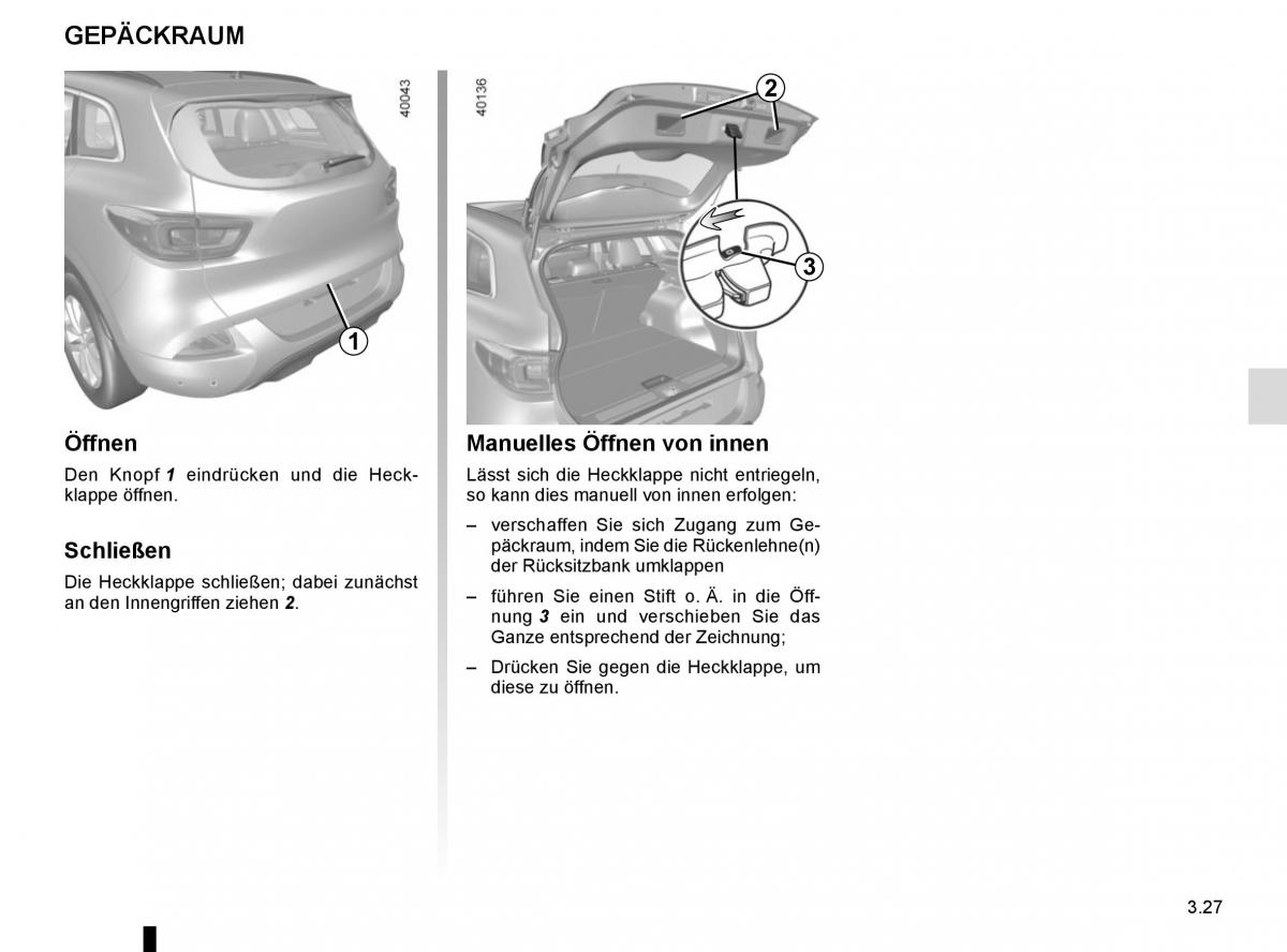 Renault Kadjar owners manual Handbuch / page 205