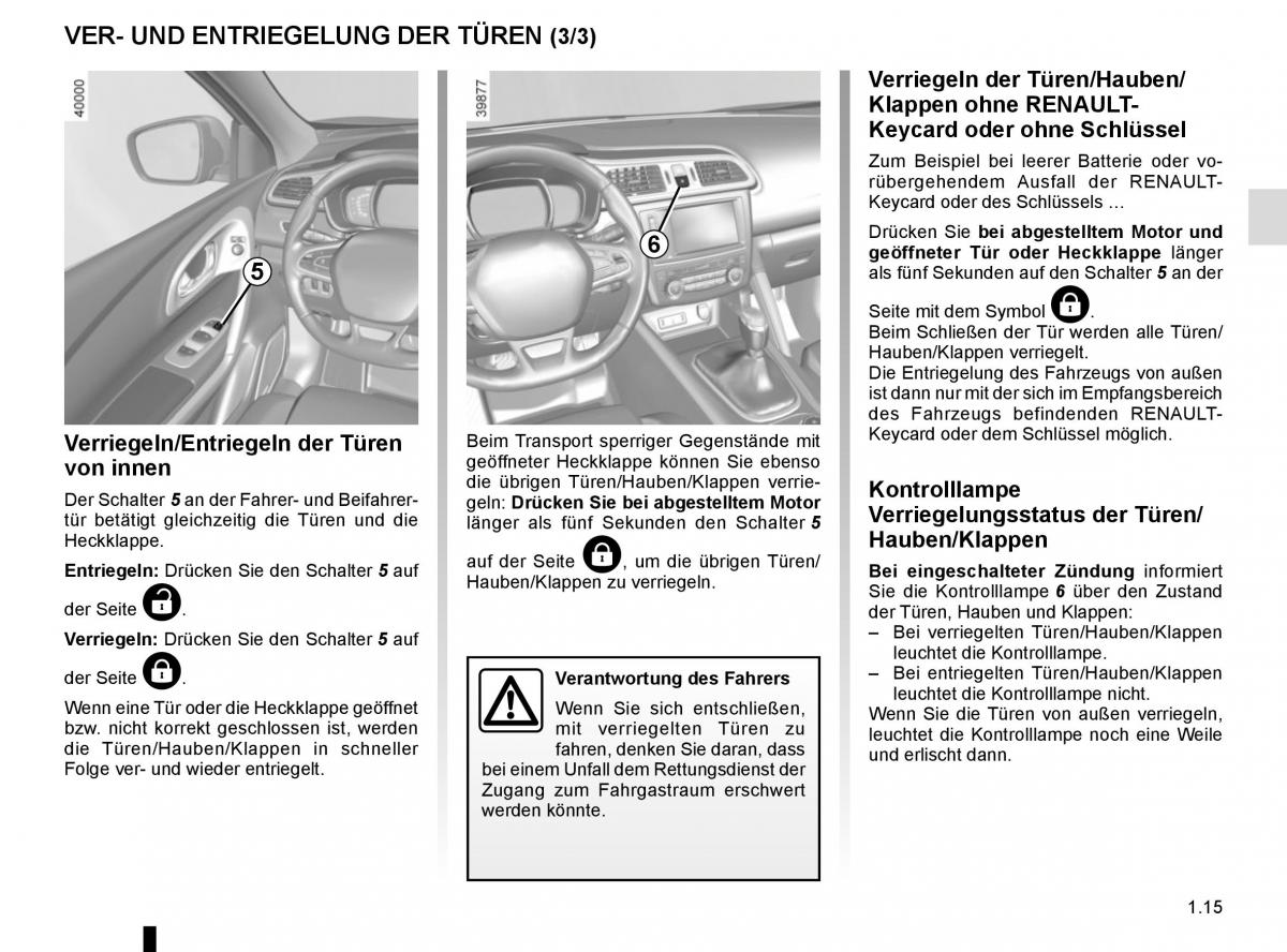 Renault Kadjar owners manual Handbuch / page 21