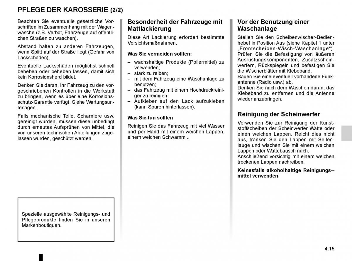 Renault Kadjar owners manual Handbuch / page 229