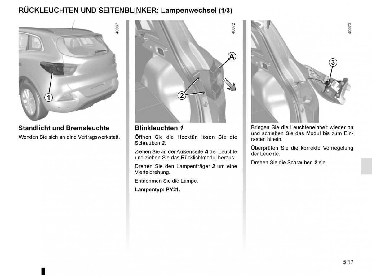 Renault Kadjar owners manual Handbuch / page 249