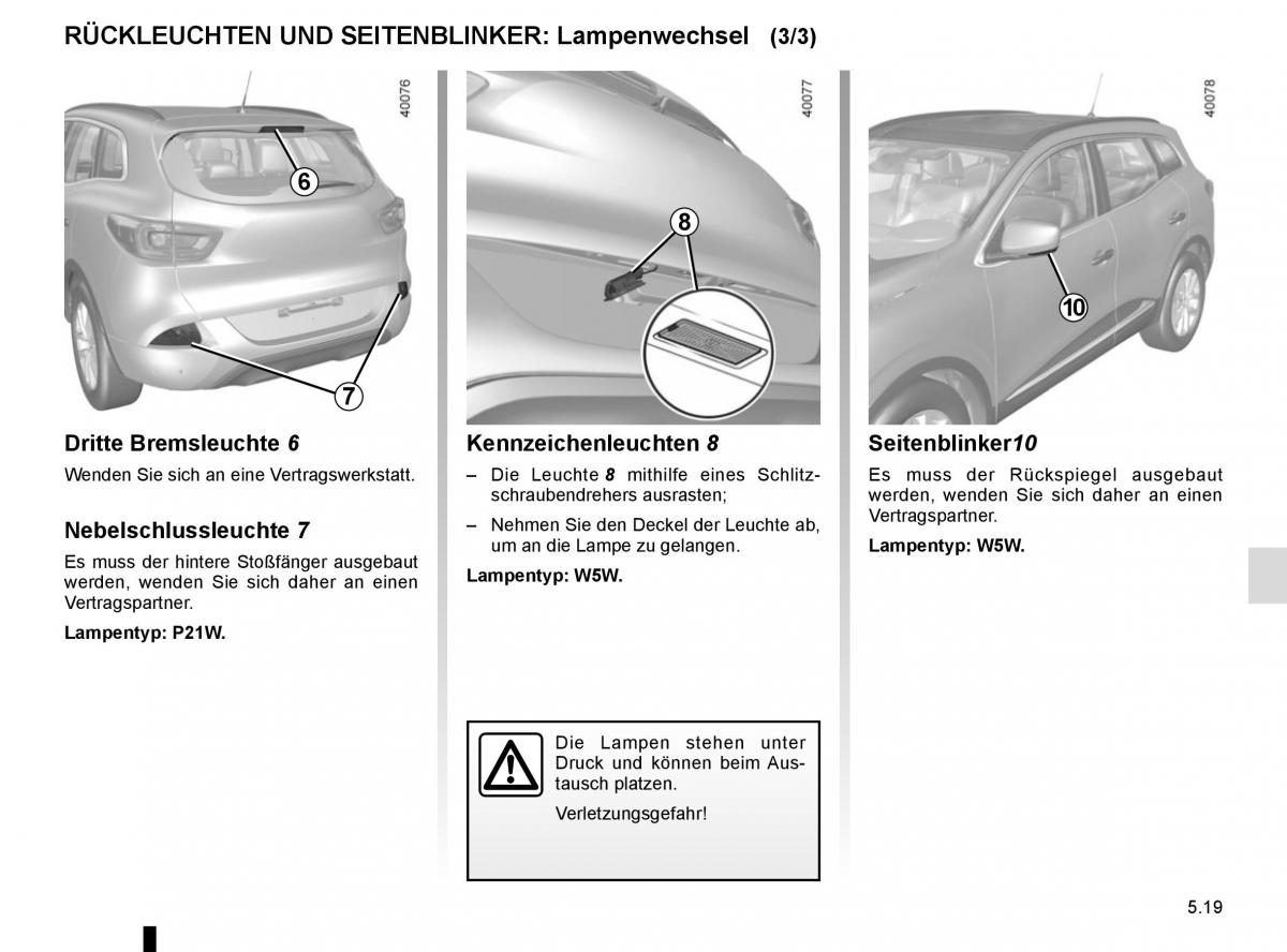 Renault Kadjar owners manual Handbuch / page 251