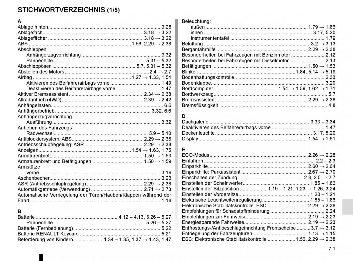 Renault Kadjar owners manual Handbuch / page 291