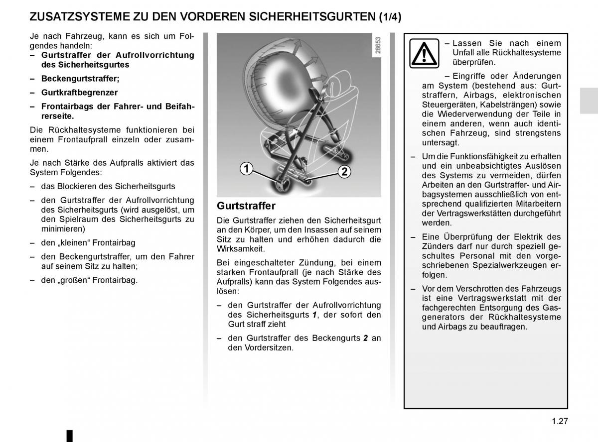 Renault Kadjar owners manual Handbuch / page 33