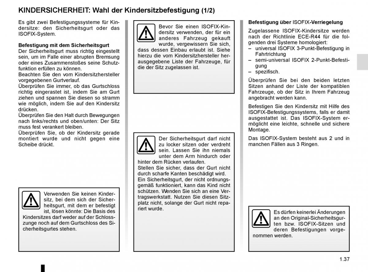 Renault Kadjar owners manual Handbuch / page 43