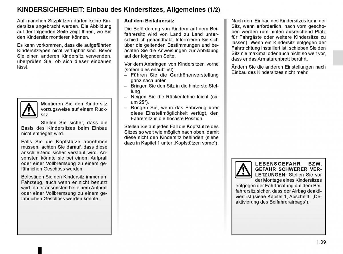 Renault Kadjar owners manual Handbuch / page 45