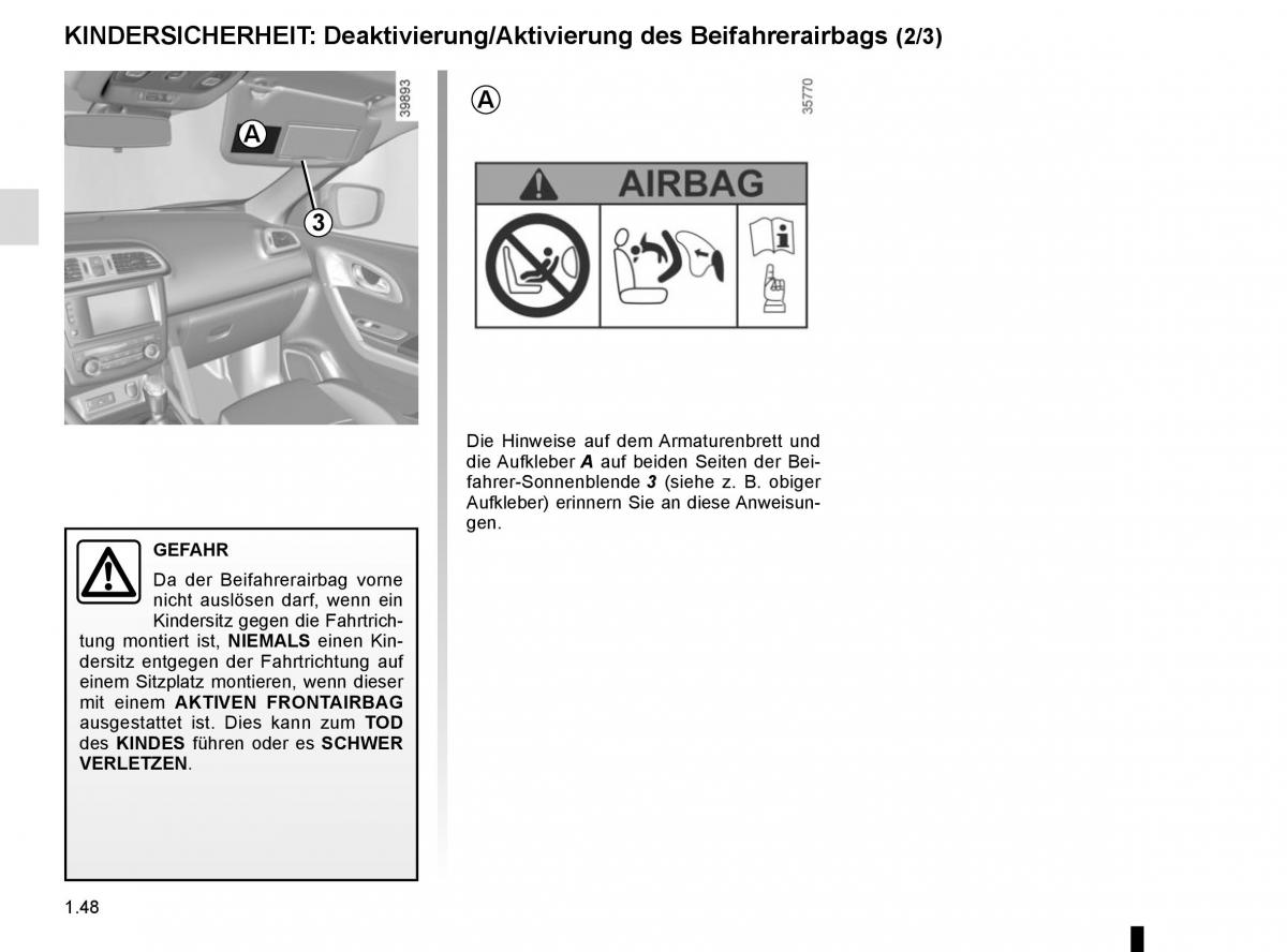 Renault Kadjar owners manual Handbuch / page 54