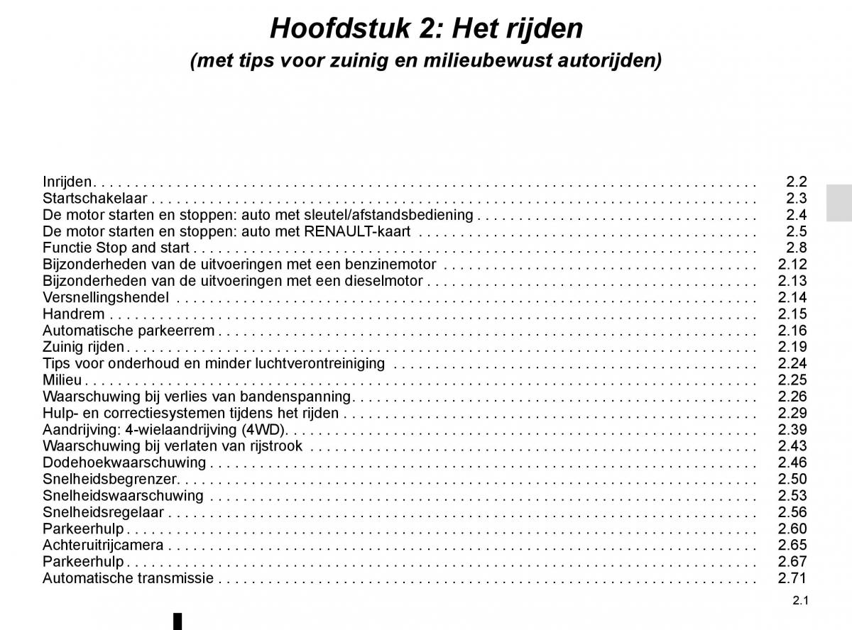 Renault Kadjar owners manual handleiding / page 105