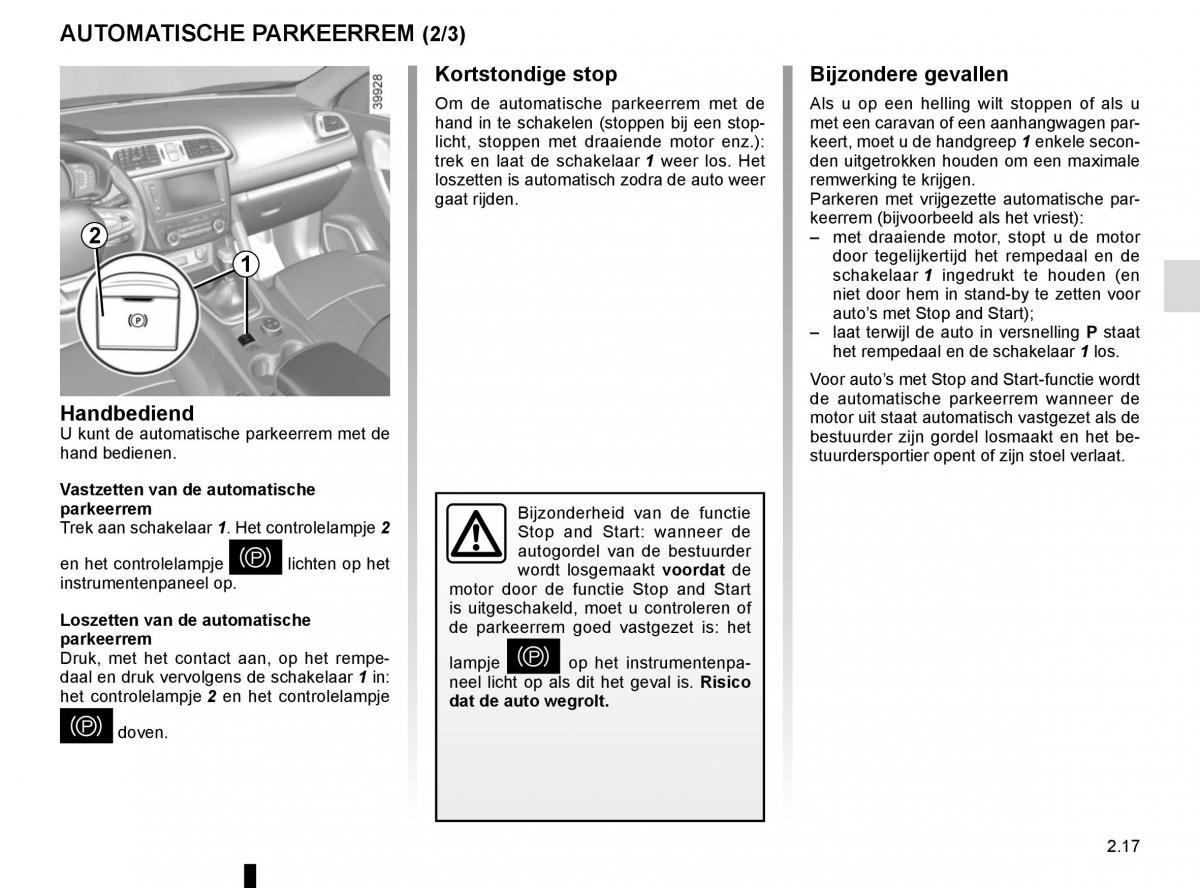 Renault Kadjar owners manual handleiding / page 121