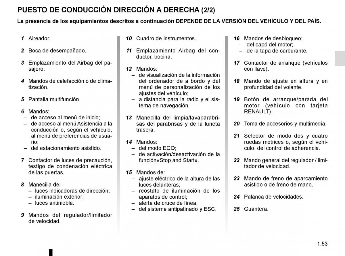 Renault Kadjar owners manual manual del propietario / page 59