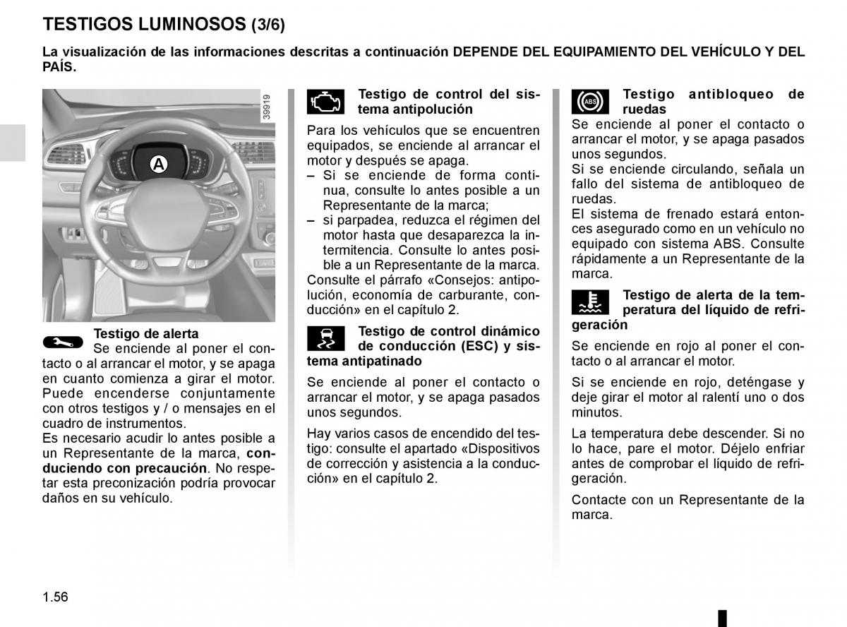 Renault Kadjar owners manual manual del propietario / page 62