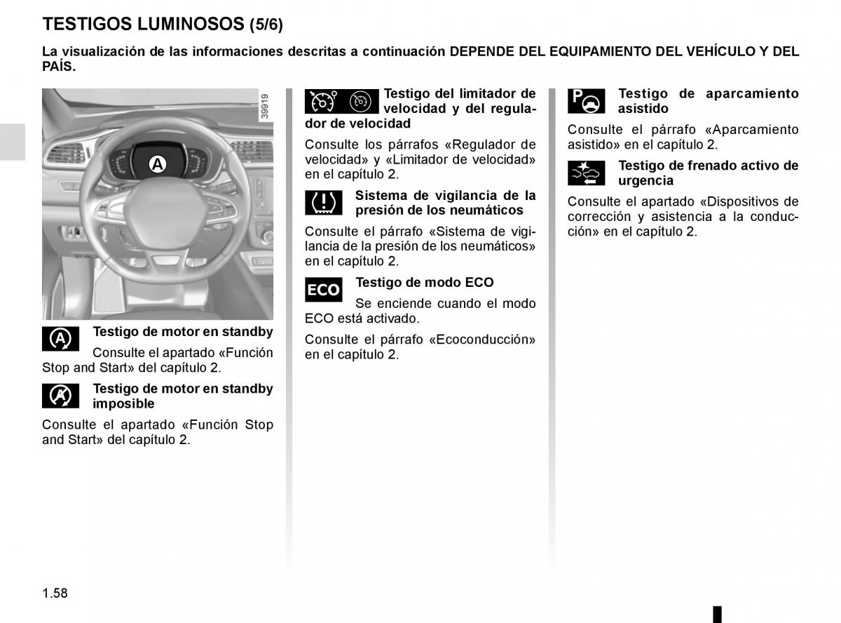 Renault Kadjar owners manual manual del propietario / page 64