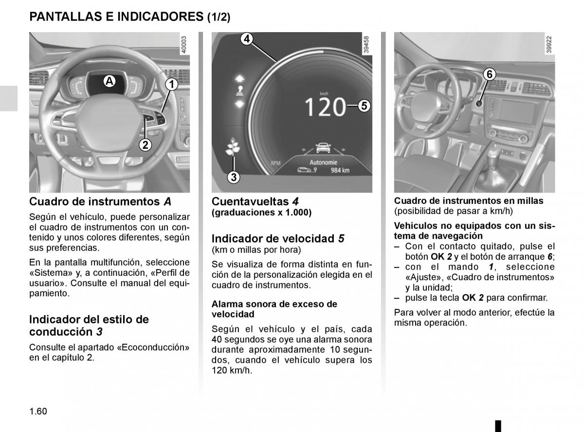 Renault Kadjar owners manual manual del propietario / page 66