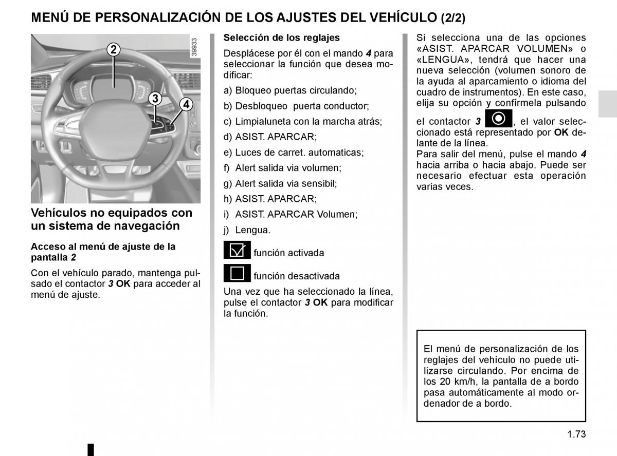 Renault Kadjar owners manual manual del propietario / page 79