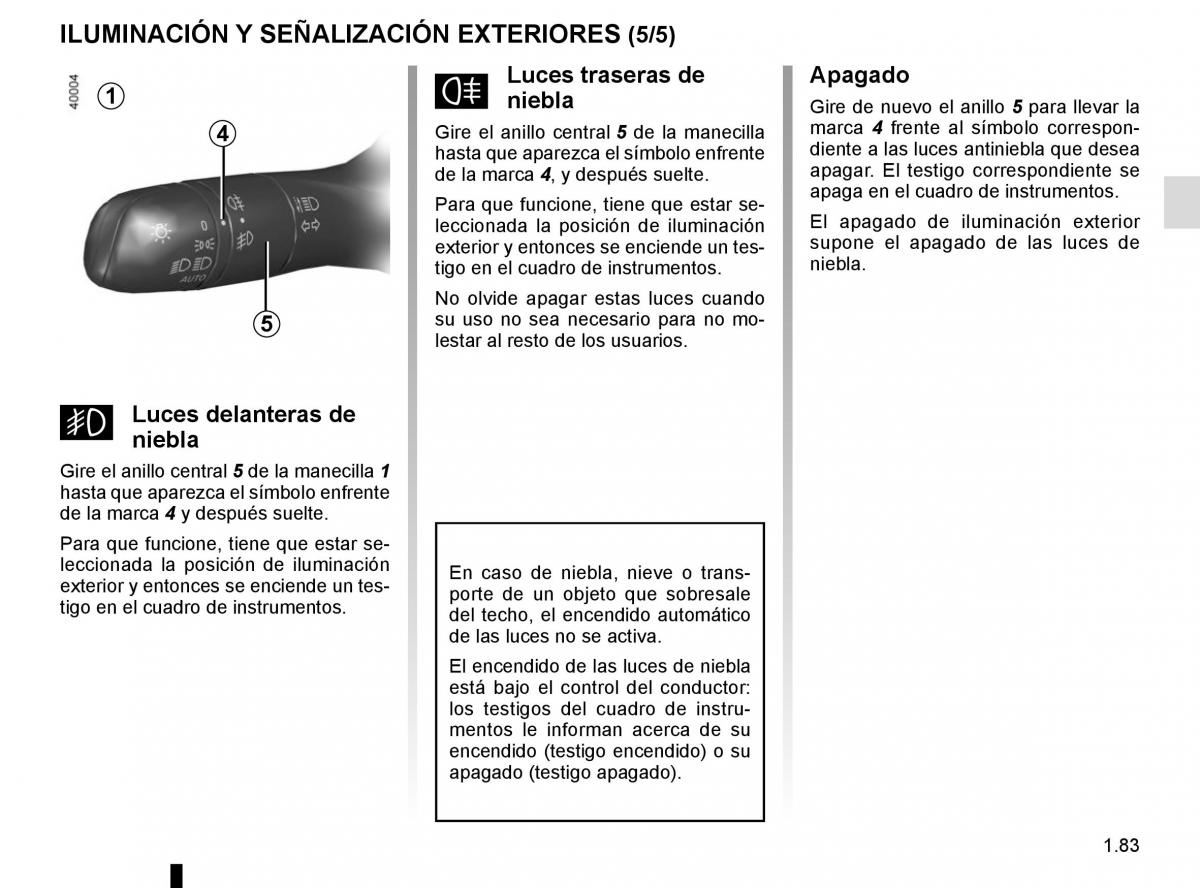 Renault Kadjar owners manual manual del propietario / page 89