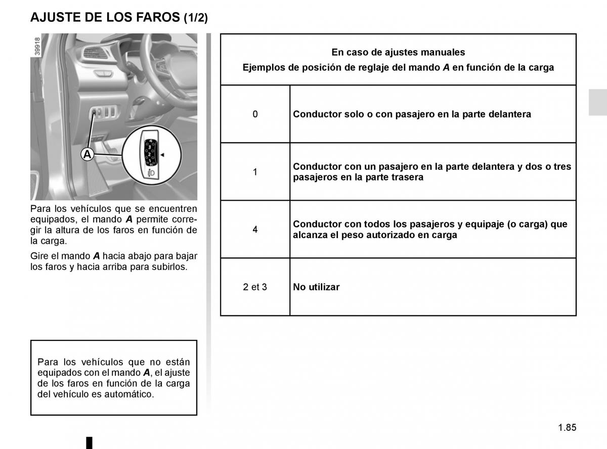 Renault Kadjar owners manual manual del propietario / page 91