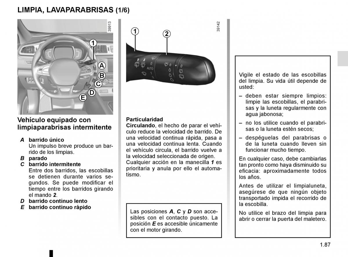 Renault Kadjar owners manual manual del propietario / page 93