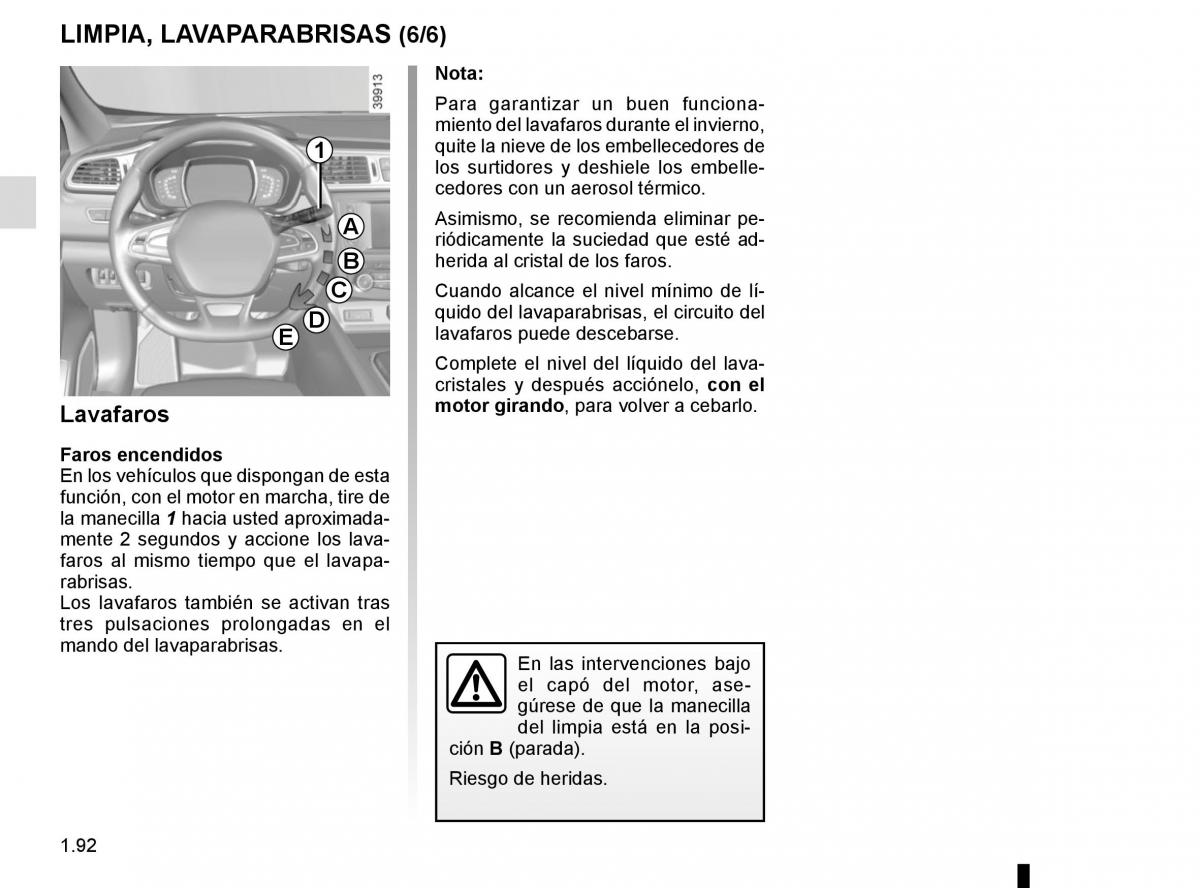 Renault Kadjar owners manual manual del propietario / page 98